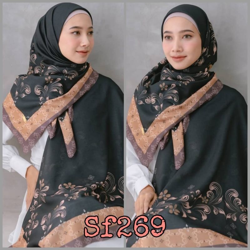 HIJAB Voal Premium Motif Segi empat , Hijab Square Printing (20 MOTIP) laser cut-MH 269