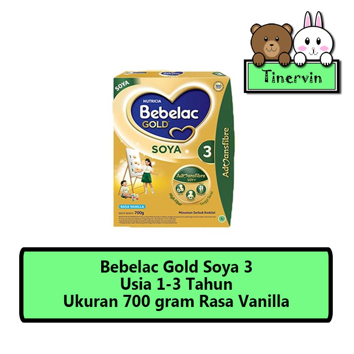 Bebelac Gold Soya 3 Vanilla Susu Formula 700 gram