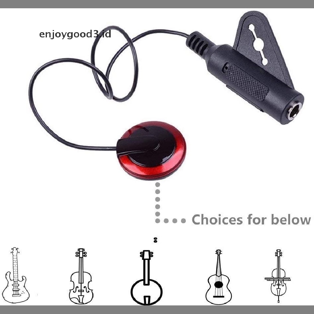 1pc Pickup Mikrofon Kontak Untuk Gitar / Biola / Banjo / Mandolin