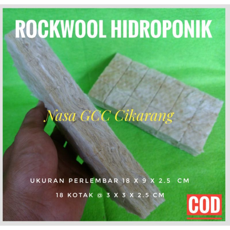 ROCKWOOL HIDROPONIK SIAP PAKAI 18 KOTAK 3 x 3 x 2.5 CM