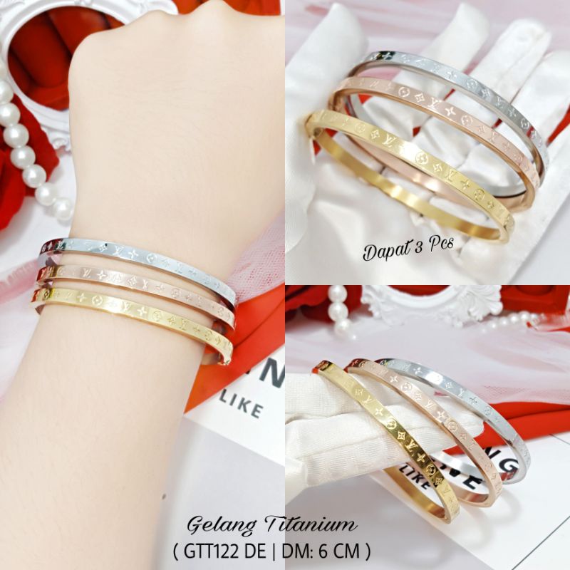 Gelang Titanium Wanita Set 3 PC GTT122 DE