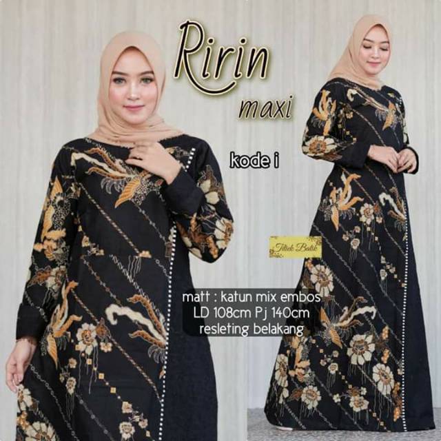 Gamis piyas Monochrome - gamis batik ORI Pekalongan