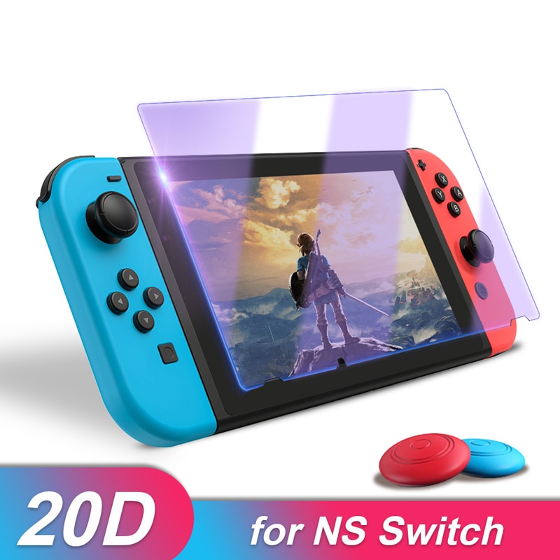 Pelindung Layar Tempered Glass 9h + Thumbsticks Untuk Nintendo Switch Lite