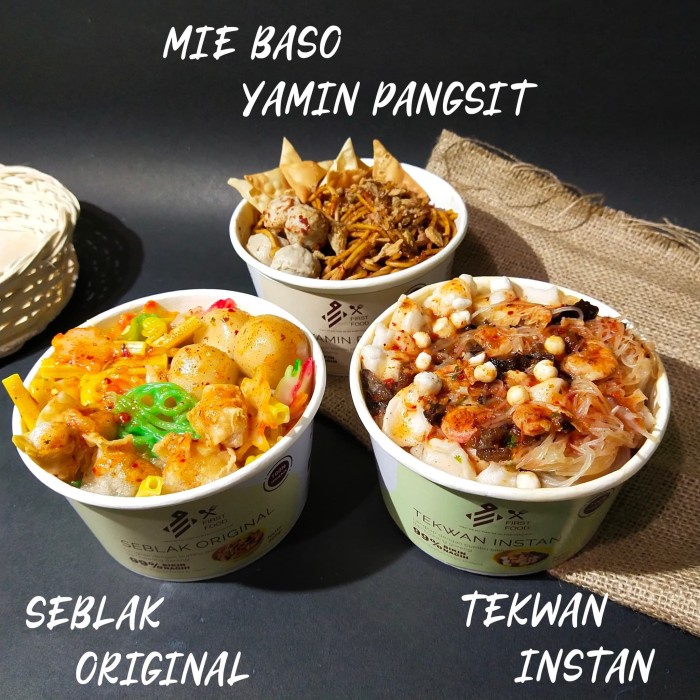 

Tekwan, Seblak, Mie Yamin Baso Pangsit | PAKET NGEMIL FIRSTFOOD - BARU