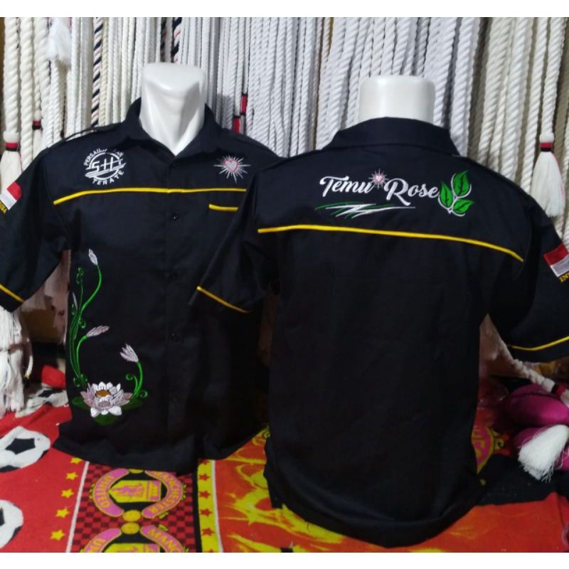 KEMEJA PSHT BORDIR -KEMEJA PSHT NAGATA-HEM PSHT BORDIR-HEM PSHT PRIA- HEM TERATE MOTIF TEMUROSE
