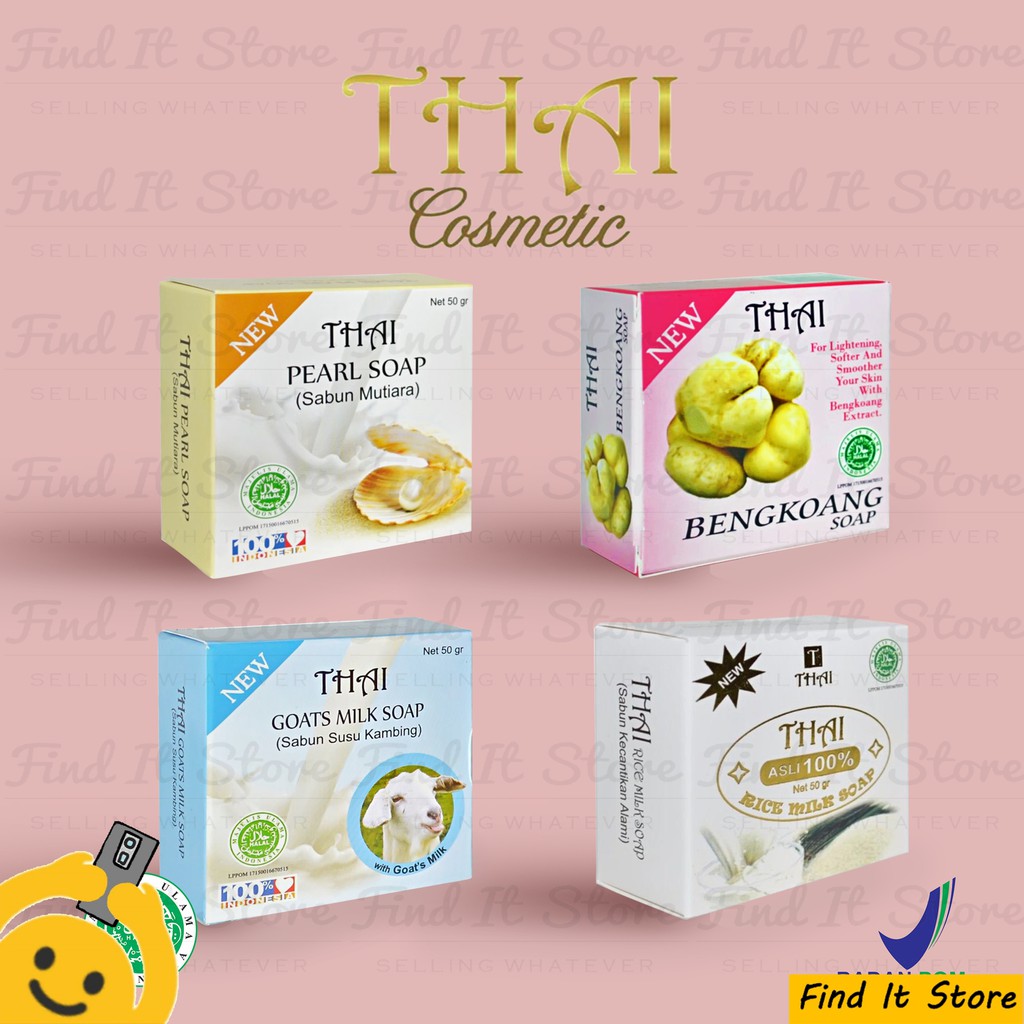 THAI Rice Milk | Goat Milk | Bengkoang | Pearl Mutiara | Papaya Soap Brightening Sabun Pemutih Badan