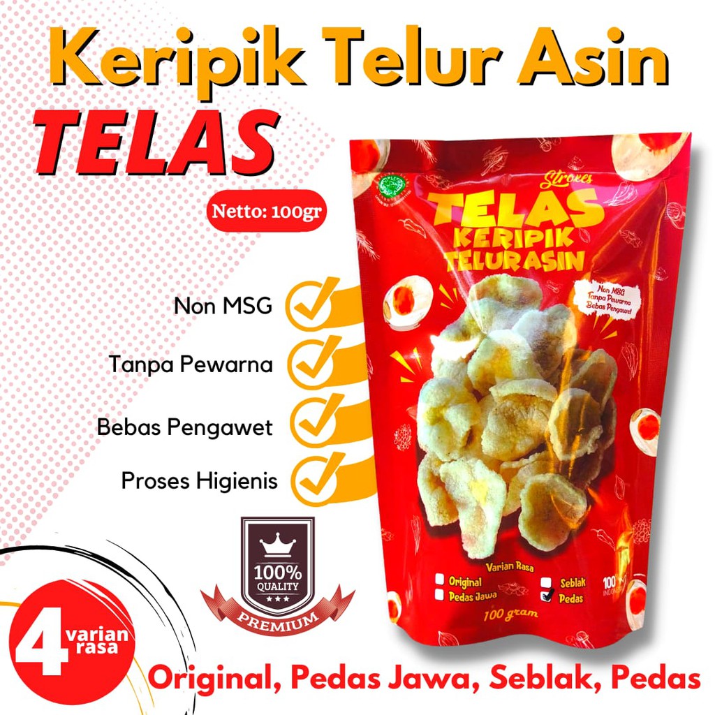 

TELAS Keripik Telur Asin Rasa Original