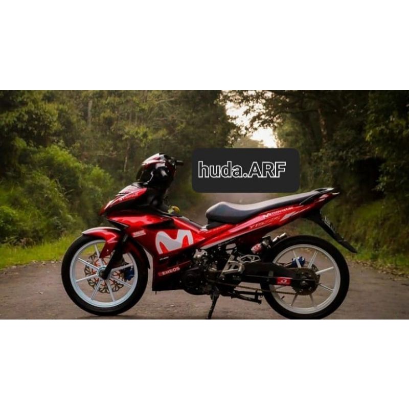 Striping Variasi Yamaha MX king Movistar Lis Sticker Yamaha MX king Movistar