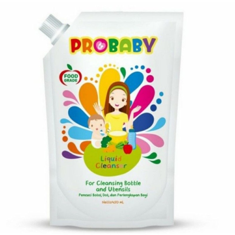 PROBABY Liquid Cleanser 450ml / 700ml Sabun Pembersih Botol  Susu Bayi Bottle Cleanser