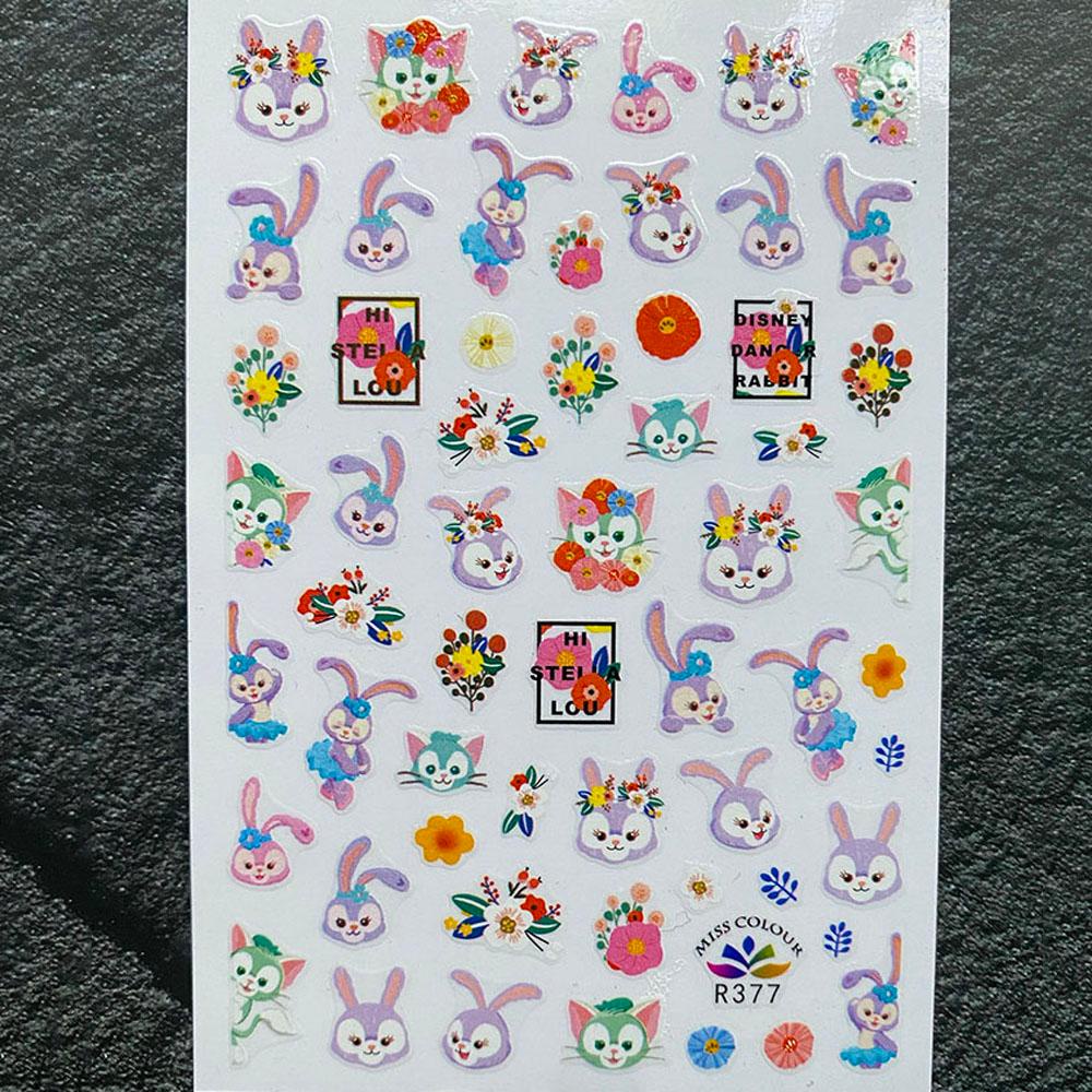 Needway 3D Nail Art Sticker Kartun Decal Duffy Bear Manikur Aksesoris