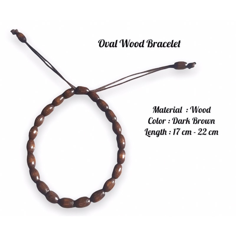 Gelang Tali Kayu Pria Wanita Wood Bracelet