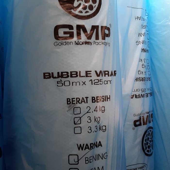 

Bubble Bening merk GMP bungkus Biru 125cmx 50 meter Full