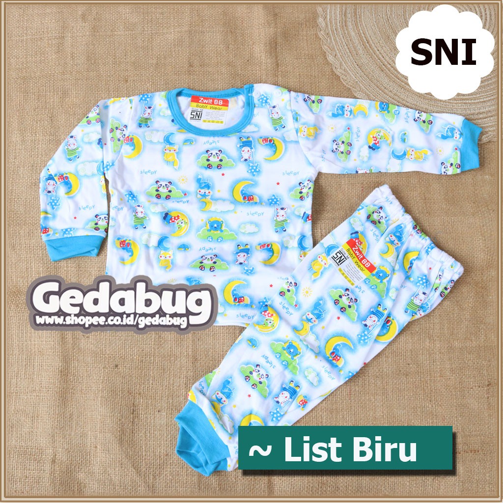 Piyama Bayi &amp; anak Setelan Zwit BB Panjang KAOS Motif Kecil / Kaos PANJANG + Celana PANJANG