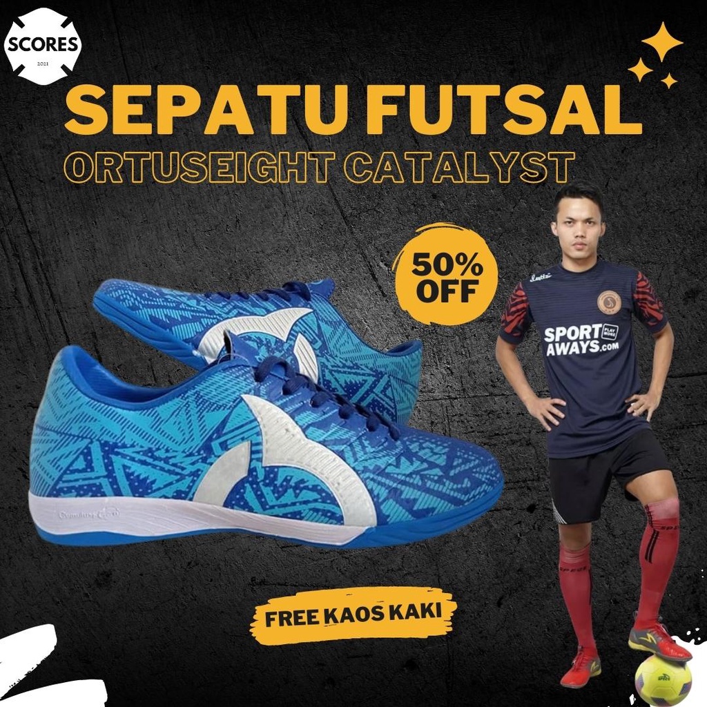 Sepatu Futsal Putsal Pria Ortus Ortuseight Catalyst Volt FG Liberte Jogosala Rampage Kualitas Premiu