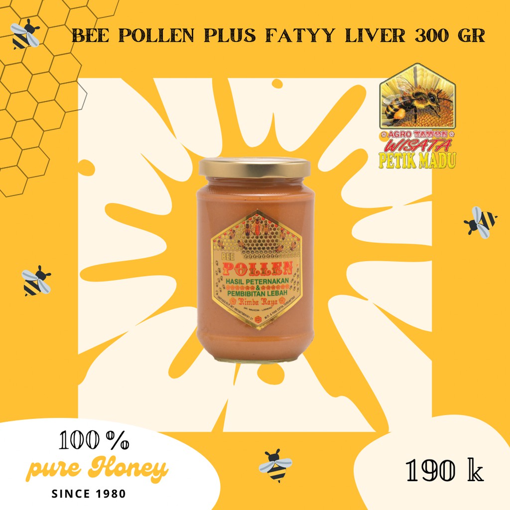 

BEE POLLEN PLUS FATTY LIVER RIMBA RAYA 300 gr MADU HONEY KESEHATAN