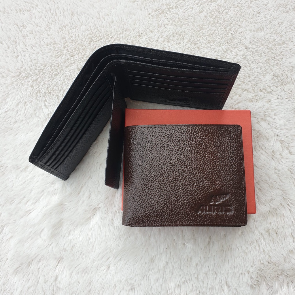 Auris Dompet Pria Kulit Asli Mill Soft Dompet Lipat Cowok Pria Kulit Sapi Asli Lembut Auris Original 48022