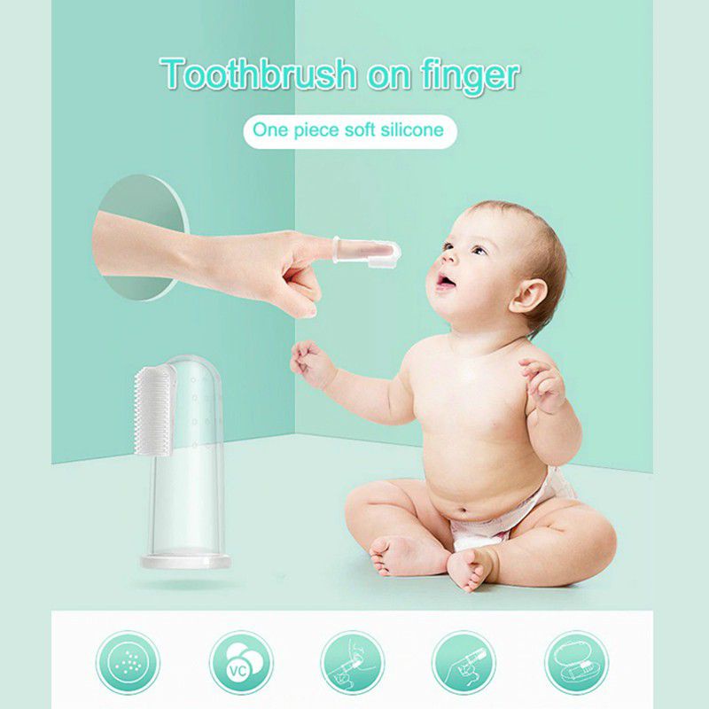 Bayi Finger Tooth Brush Silikon Jari Baby Newborn Lidah Gusi Silicone Food Grade Lembut/C 44