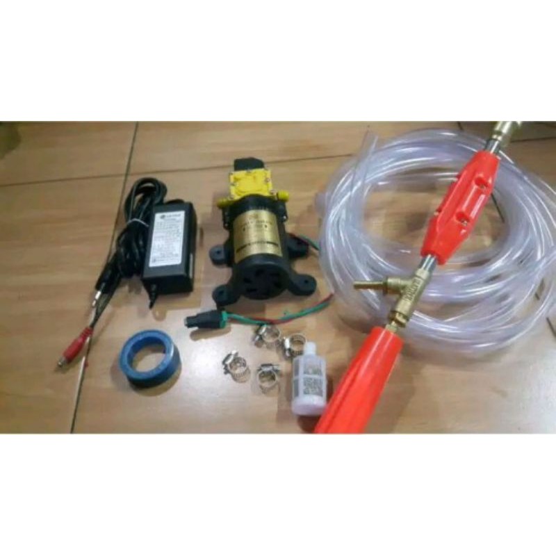 PAKET SET Mesin Cuci AC Motor Mobil Steam Power Sprayer Alat Portable Mini