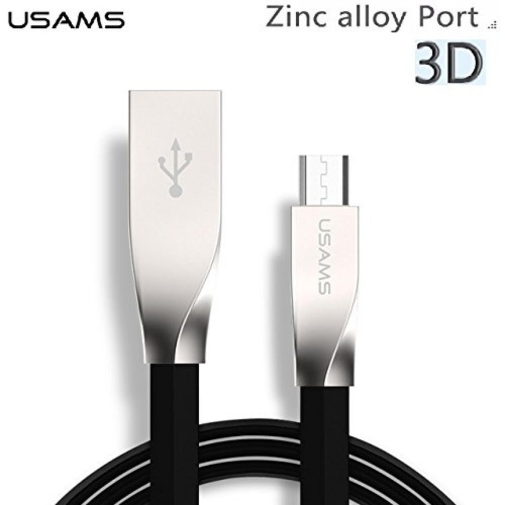 USAMS U-strength Zinc Alloy Data Micro USB Cable - Black