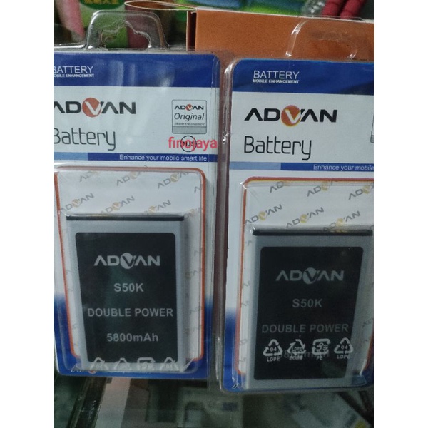 Baterai Advan S50K S5E 4G S5E 4GS Baterai Batry Batre Batry Advan S50K Original