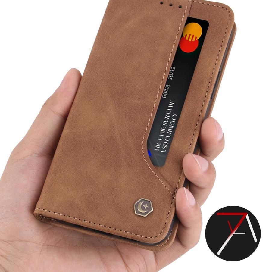 Oppo A96 Flip Caseme POLA Dompet Kulit Leather Cover Case Casing Card Kartu .