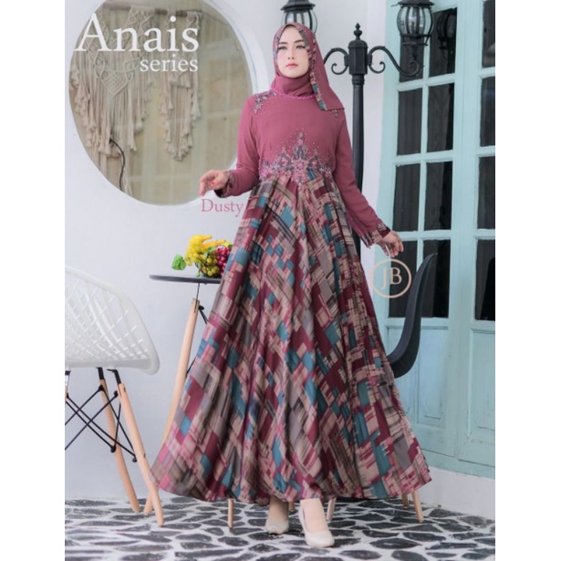 GAMIS ANAIS SERIES // BAHAN BABYDOLL MIX BROWN SILK // KODE JB