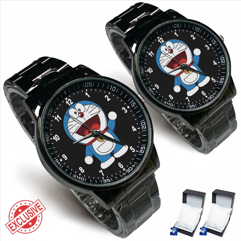 Jam Tangan Rantai Couple DORAEMON MOTIF - 3 (Special)