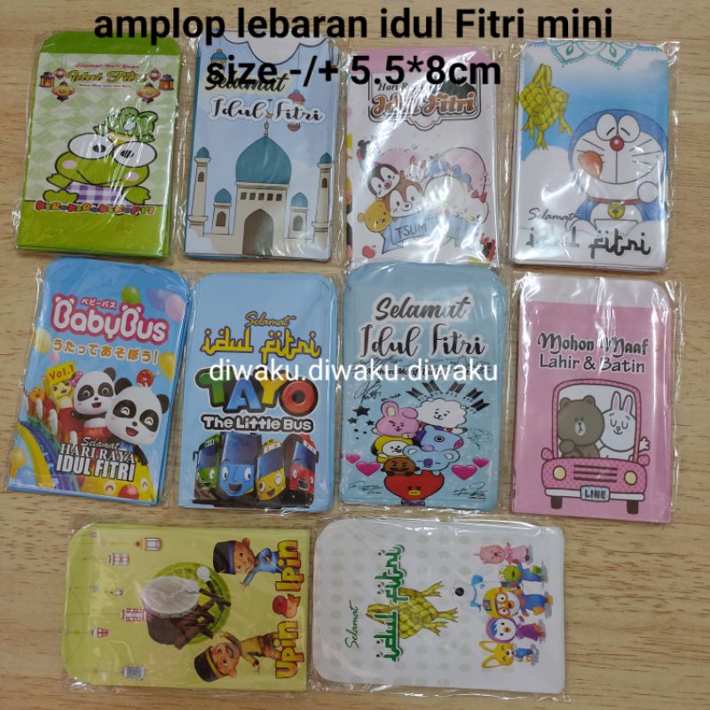 

1pak (10bj) Amplop lebaran idul Fitri mini