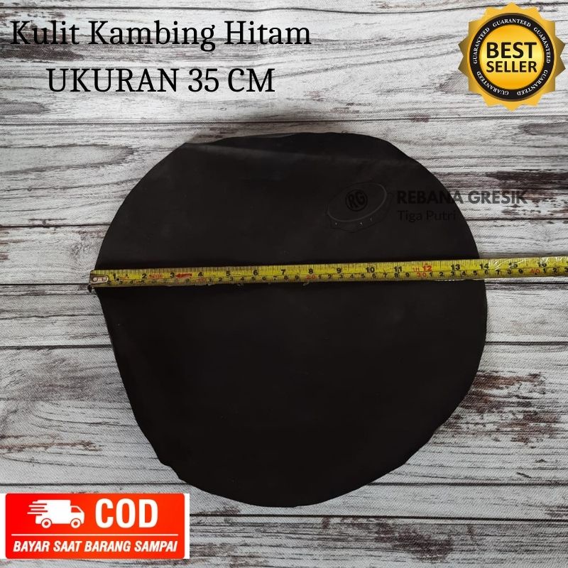 Sperpat ketipung kulit kendang dut ukuran 36 cm warna hitam kulit kambing