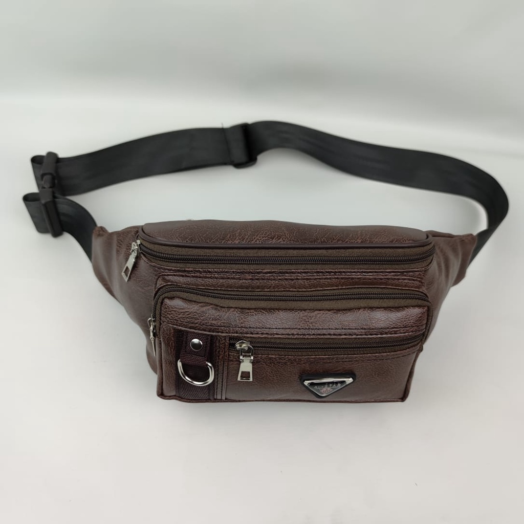 Waistbag/Tas Pinggang Kulit PU LEATHER Pria Terbaru