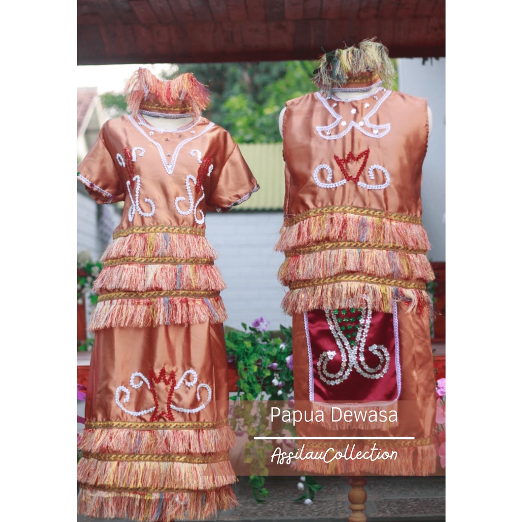 Baju Adat Papua Dewasa Satuan (Laki/Cewek)