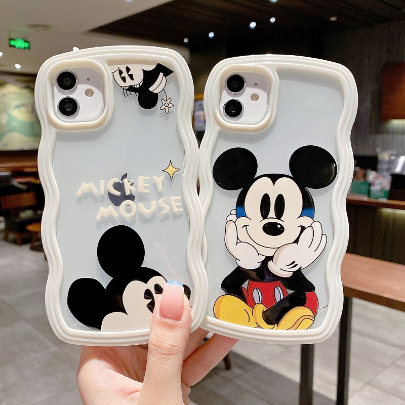 (2 In 1) Case Pelindung Handphone Motif Mickey Mouse Untuk iPhone 11 12 13 Pro MAX X XR XS MAX