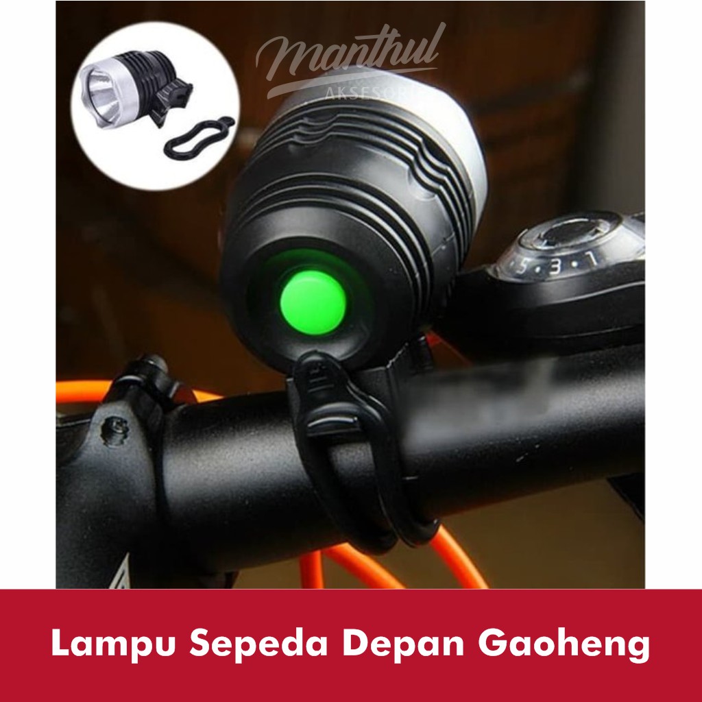 Lampu Sepeda Depan LED Serbaguna Waterproof 3 Mode Lampu CREE XML-Q5 Gaoheng