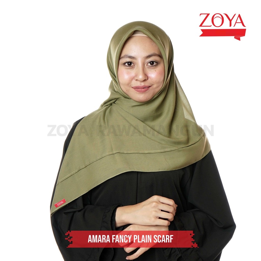 Hijab Segi Empat Zoya Amara Fancy Plain Scarf