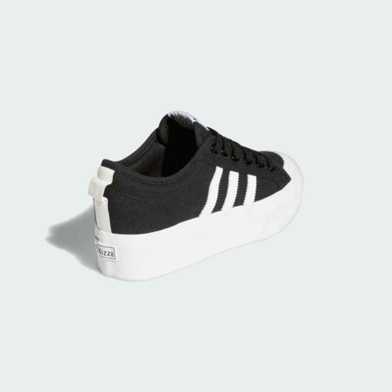 black adidas nizza platform