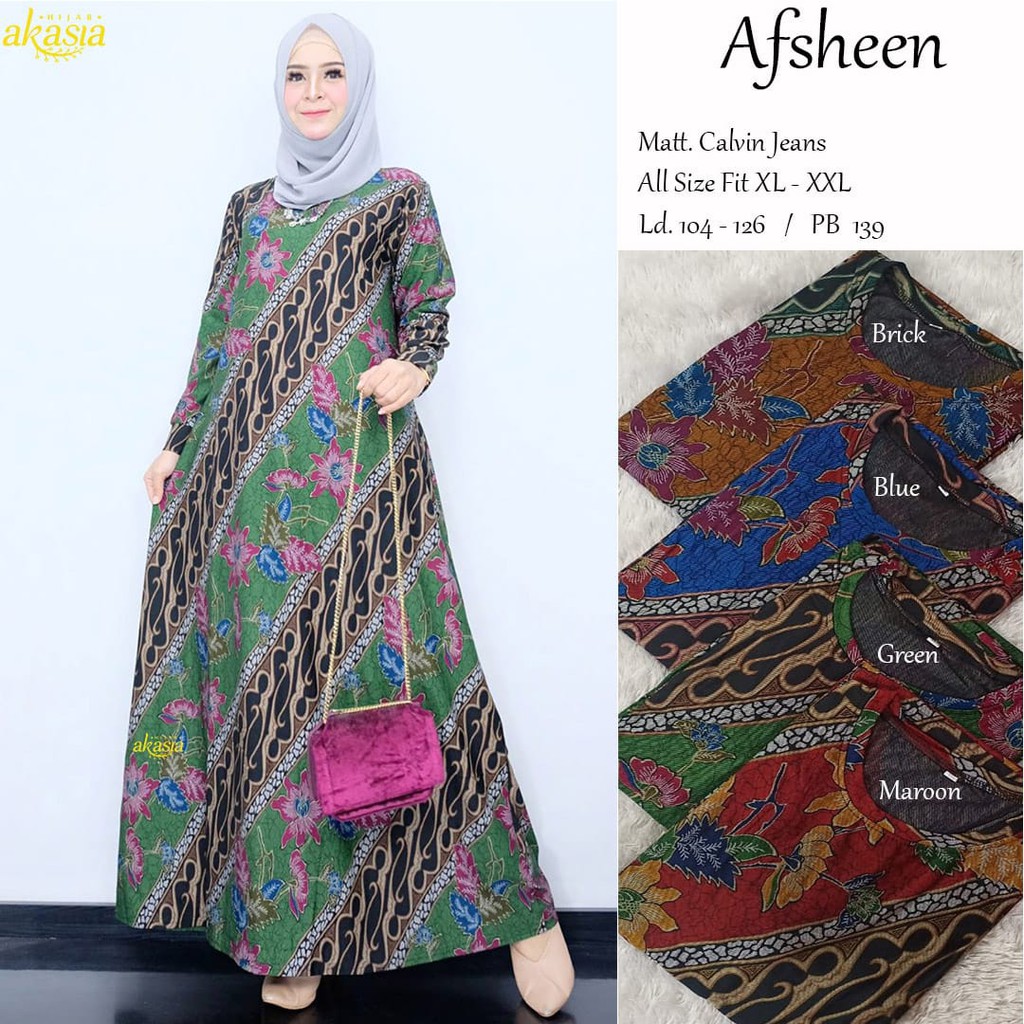 DRESS TERLARIS CALVIN JEANS MOTIF BATIK AFSHEEN