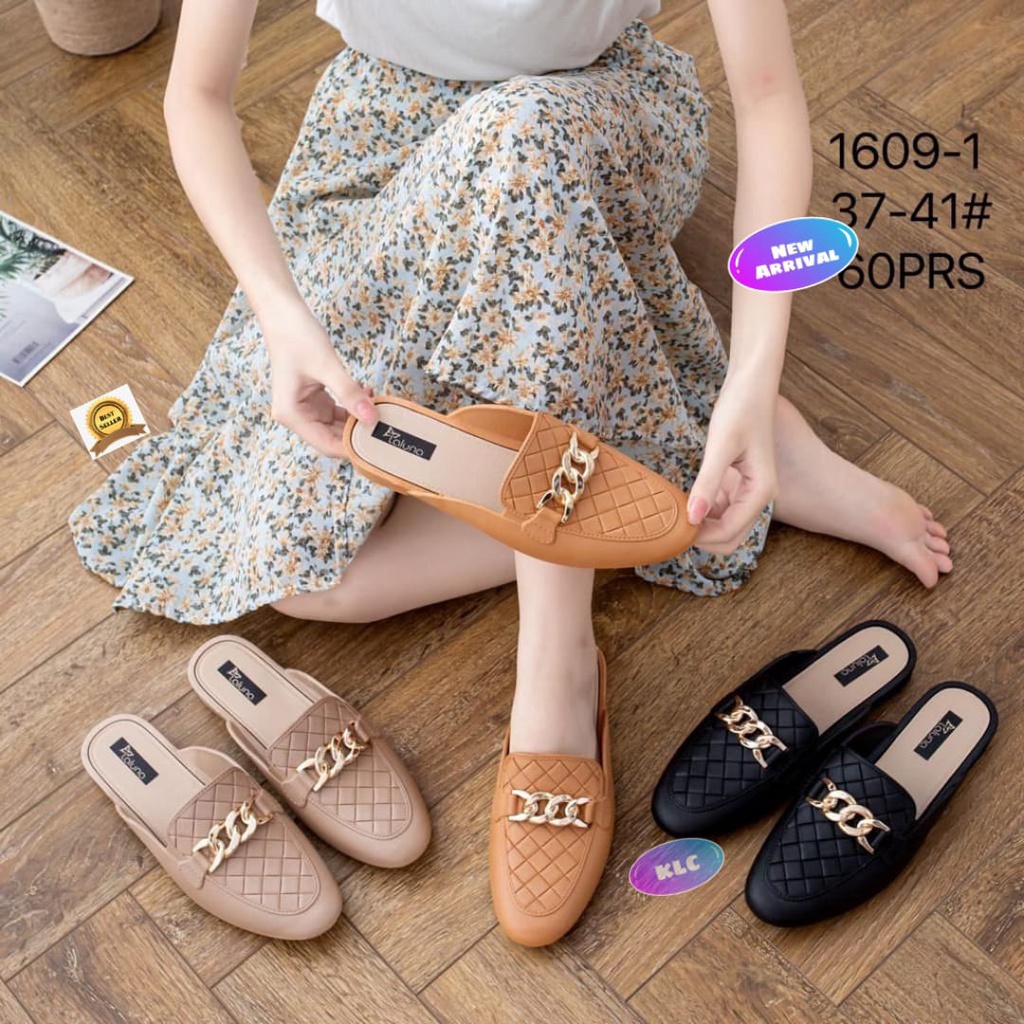 laluna 1609-1 sandal sepatu wanita sandal karet perempuan terbaru ori produk impor