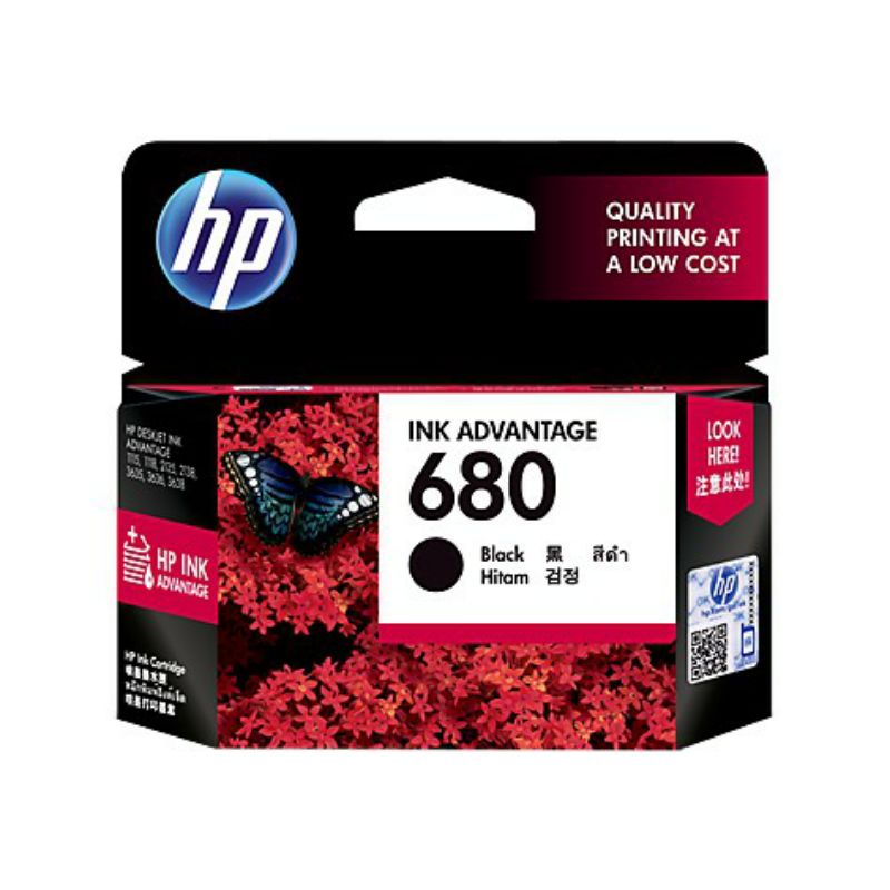 PAKET CATRIDGE  HP 680 BLACK + COLOUR ORIGINAL, TINTA HP 680 HITAM + WARNA