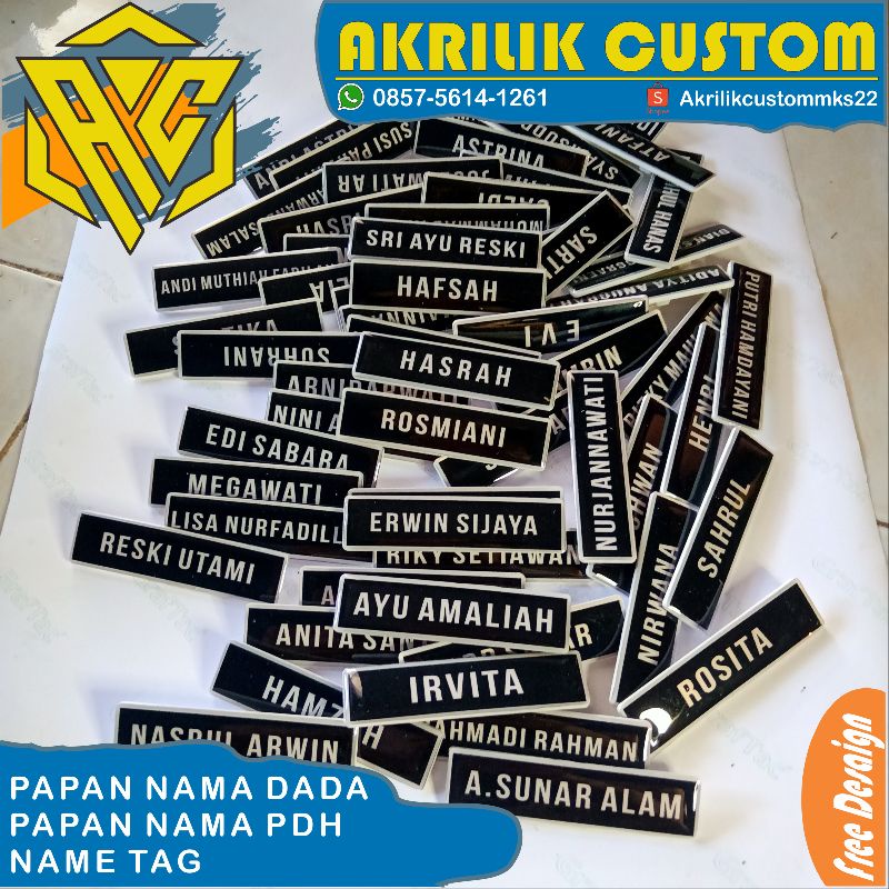 

NAME TAG / PAPAN NAMA DADA
