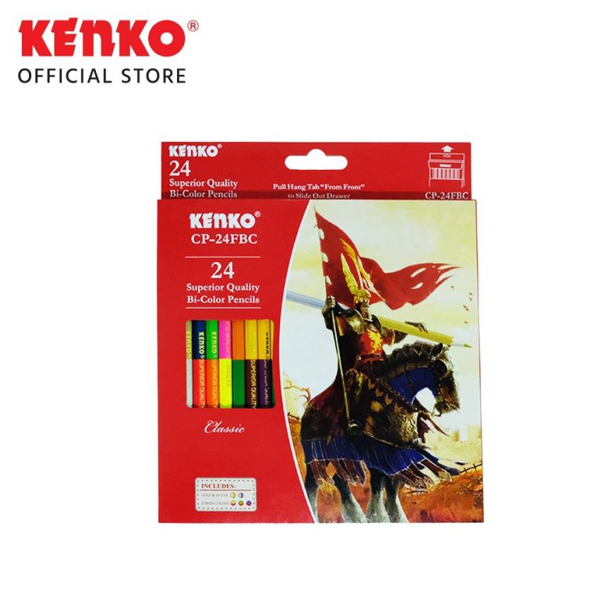 

[KODE 8F8EI] Pensil Warna KENKO Bicolor 48 warna / Coloring Pencil