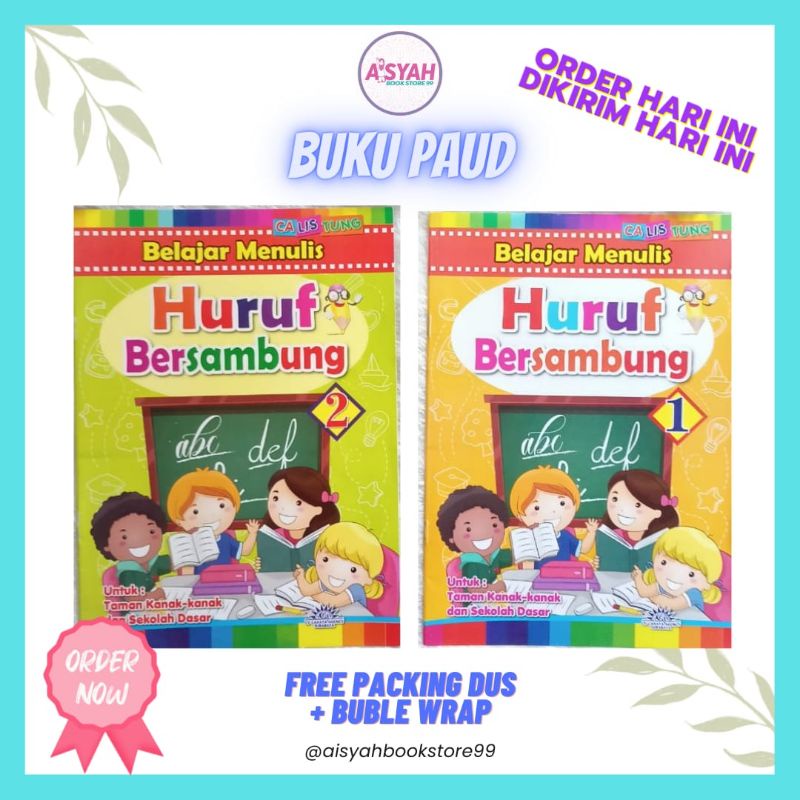 PAUD BELAJAR MENULIS HURUF BERSAMBUNG