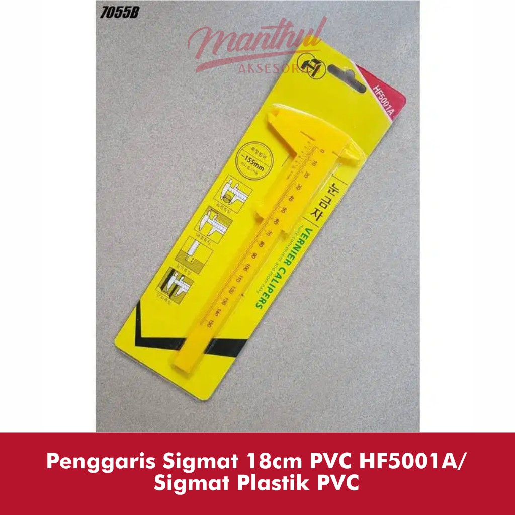 Penggaris Sigmat 18cm PVC HF5001A/ Sigmat Plastik PVC