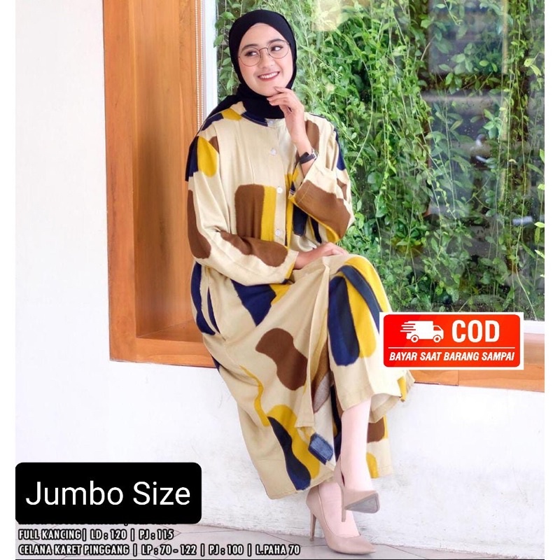 [GAJIAN SALE] ALL SERIES LD 120 / DAILY SET / ONE SET JUMBO / PIYAMA WANITA JUMBO-2