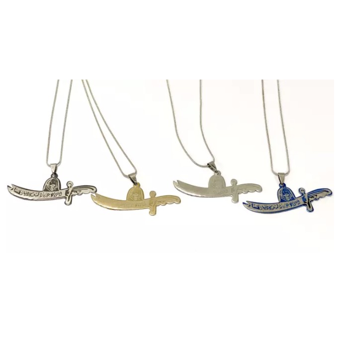 Kalung dan Liontin  Kaligrafi Ayat Kursi Titanium KLA001 Stainless Steel Pria Wanita