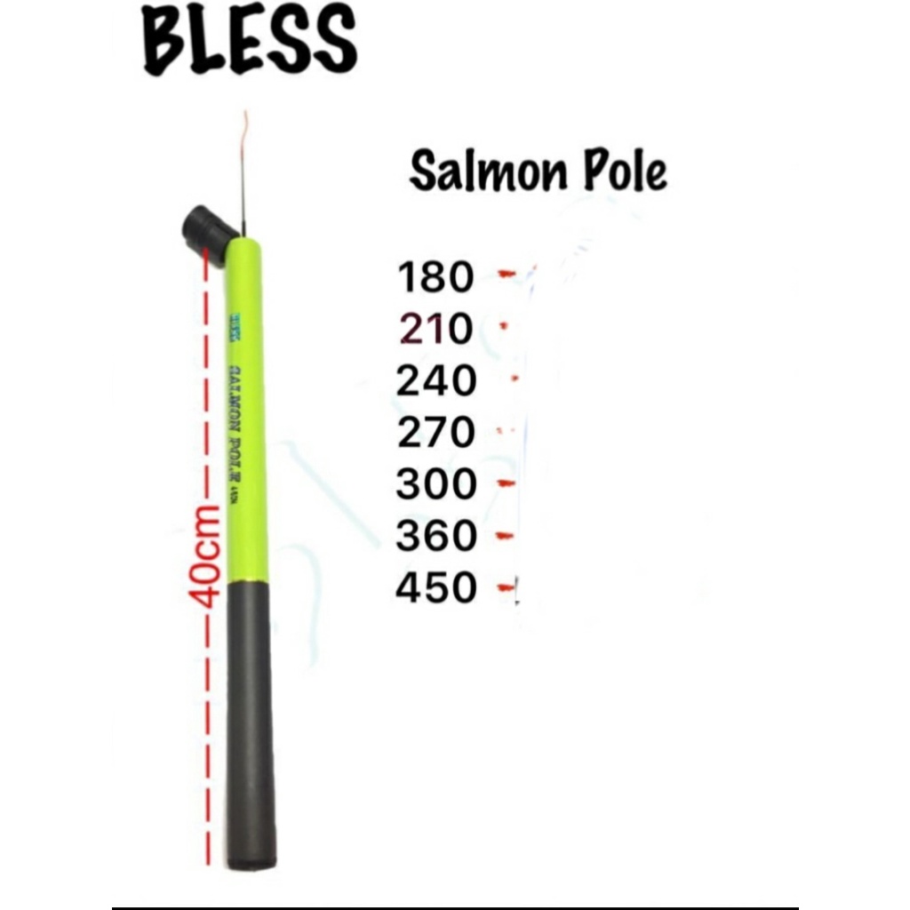 Tegek Pancing ruas 40cm Bless Salmon 450cm