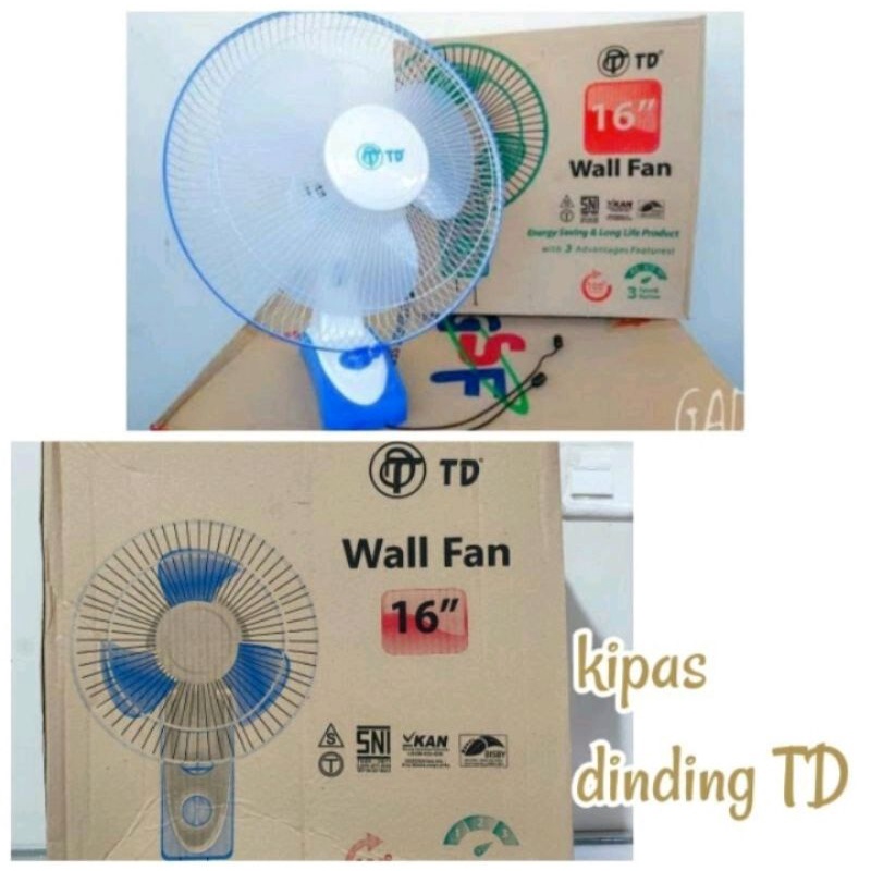 TD wall fan 16" kipas angin dinding merek td 16 inch