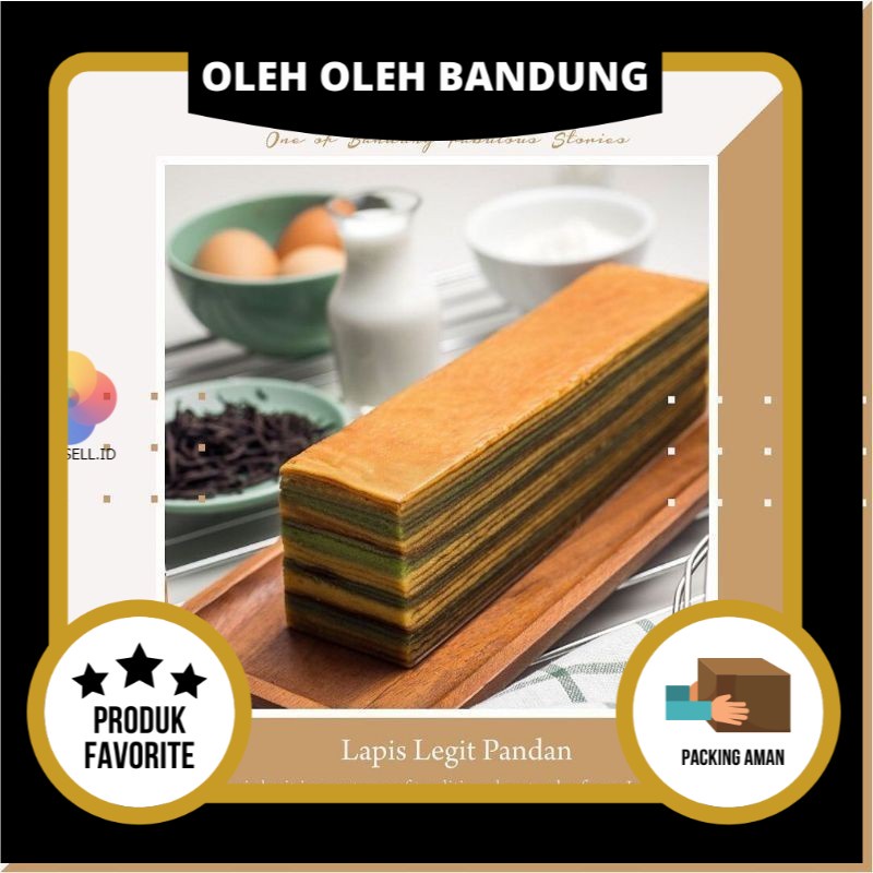 

Prima Rasa - Lapis Legit PANDAN - Oleh Oleh Kue Bandung