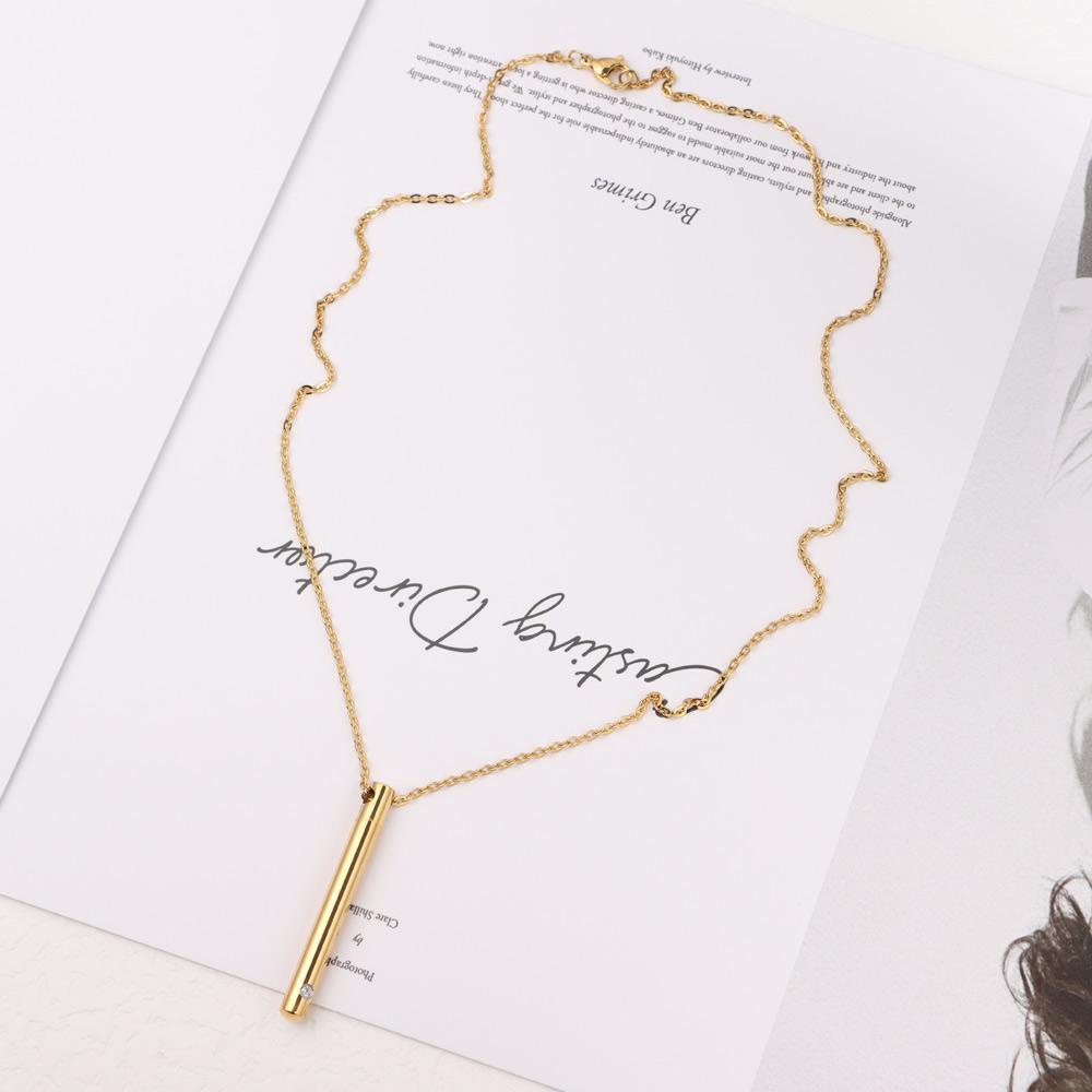 Preva Parfum Vial Kalung Stainless Steel Memorial Perhiasan Pesona Keberuntungan Rantai Panjang