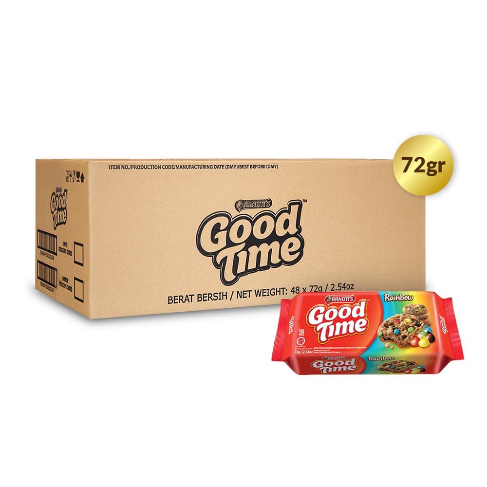 

PROMO ARNOTT'S GOOD TIME COOKIES RAINBOW - 1 CTN TERMURAH