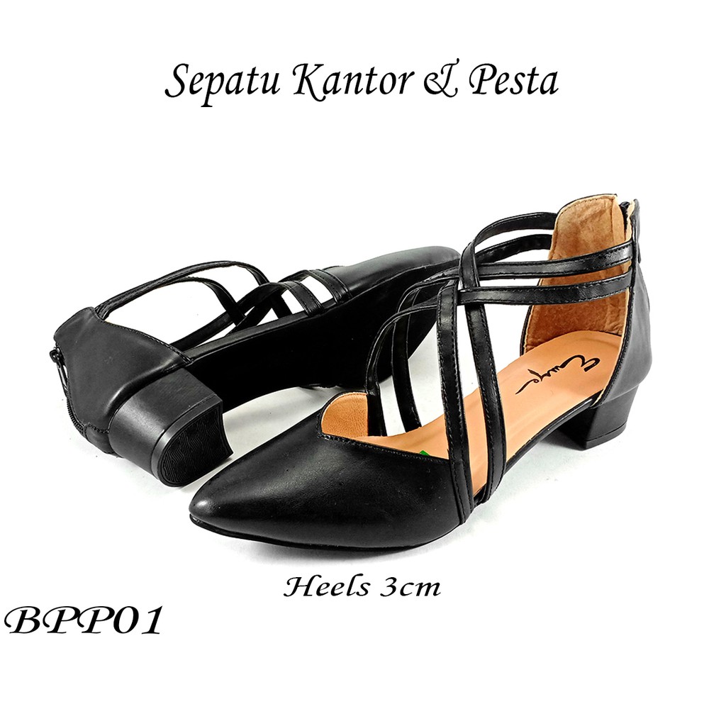 EMYE  - Sepatu Sandal Hels Gladiator Tali Wanita Hak 3 cm